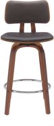 Armen Living Pico Brown/Walnut Swivel Counter Stool-3