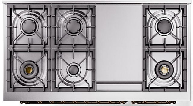 Ilve® Nostalgie II Series 48" Graphite Matte Pro Style Dual Fuel Range-2