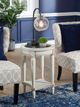 aspenhome® Radius Alabaster Round Chairside Table with Glass Insert -2