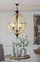 A & B Home Black/Distressed White 4-Light Chandelier-3
