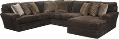 Jackson Furniture Mammoth 3-Piece Chocolate Right-Arm Facing Sectional and Chaise