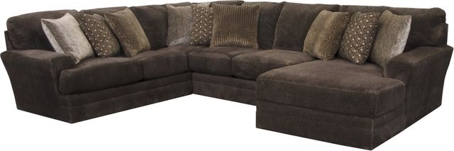Jackson Furniture Mammoth 3-Piece Chocolate Right-Arm Facing Sectional and Chaise-0