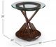 Magnussen Home® Beaufort Glass/Dark Oak Round End Table-2