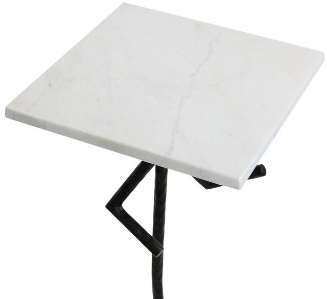 Stylecraft White Runner Drink Table with Black Frame-3
