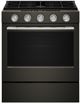 KitchenAid® 30" Black Ore Smart Slide-in Gas Range with Convection Cooking Modes and 2-in-1 Burner-1