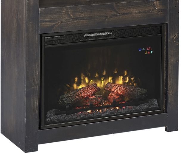 aspenhome® Avery Loft Ghost Black 74" Fireplace Display Case-2