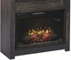 aspenhome® Avery Loft Ghost Black 74" Fireplace Display Case-2
