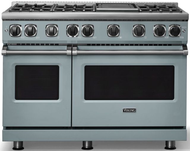 Viking® 7 Series 48" November Sky Pro Style Gas Range with Griddle-0
