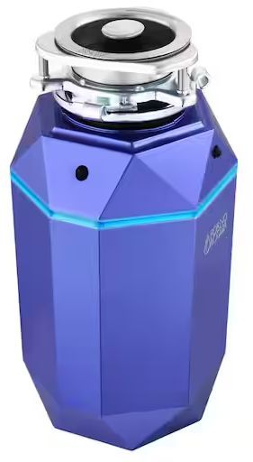FORNO ACQUA® BrightDIAMOND 0.75 HP Continuous Feed Amethyst Garbage Disposal with Surround LED and Integrated Air Switch-2