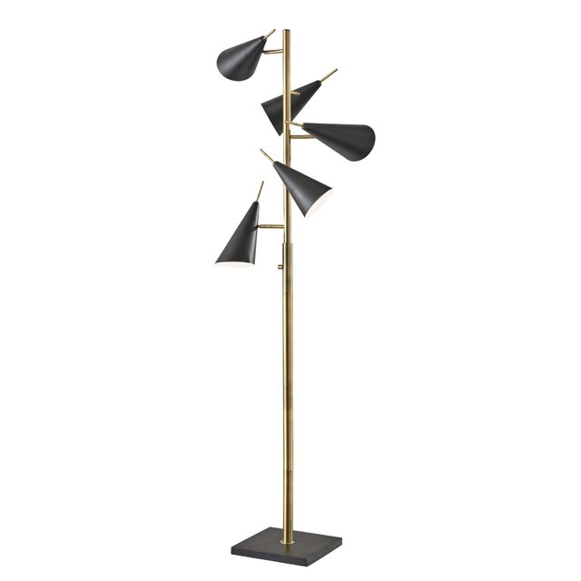 Adesso® Owen Antique Brass/Black Tree Lamp-0