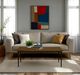 Nest Home Collections Chloe Antique Natural Coffee Table with Black Base-1