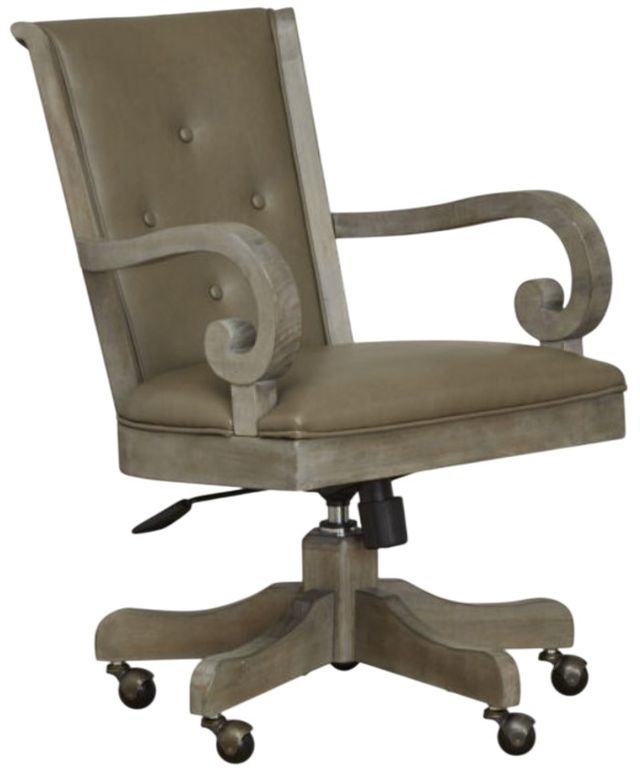 Magnussen Home® Tinley Park Dove Tail Gray Swivel Chair-0
