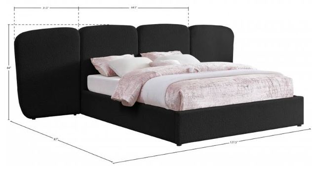 Meridian Furniture Shiloh Black Queen Upholstered Panel Bed-3