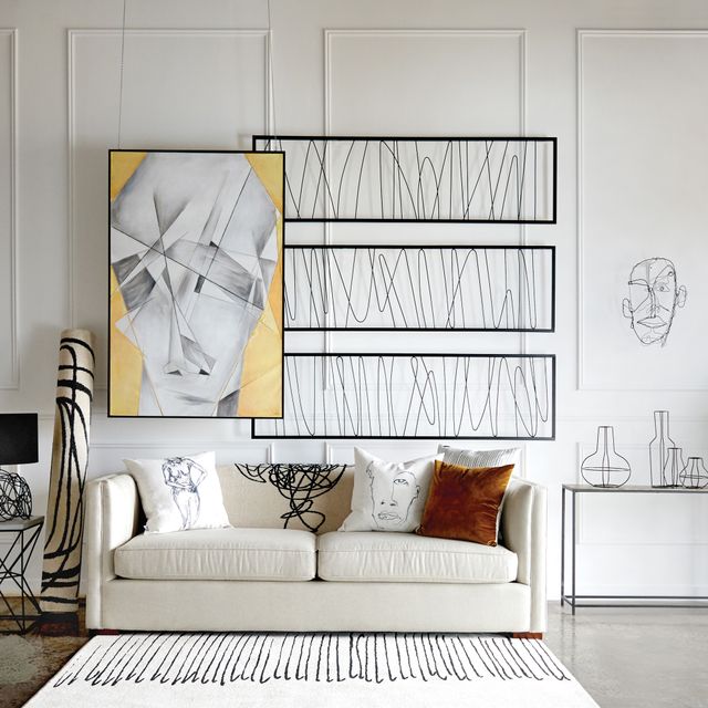 Renwil® Studio Line Linear Set of 3 Iron Wall Art-1