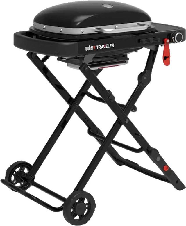Weber® Traveler® 1-Burner Black Portable Liquid Propane Grill-3