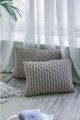 A & B Home Taupe 14"x20" Knit Throw Pillow-5