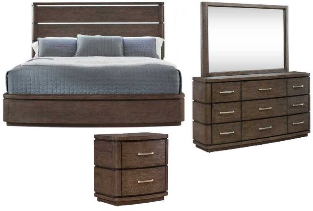 Liberty Furniture Cascade Falls 4-Piece Satin Espresso Queen Panel Bedroom Set-0