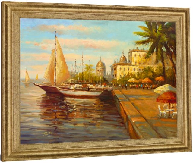 Classy Living Sunlit Marina Promenade Wall Art-2