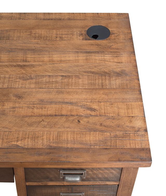 Martin Furniture Heritage Hickory Half Pedestal Desk-1