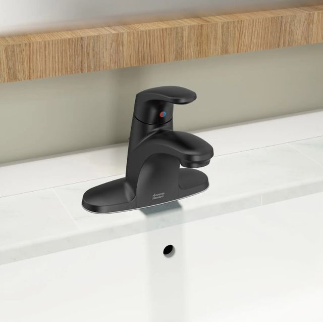 American Standard Colony® PRO Matte Black 4" Centerset 2-Handle Bathroom Faucet with Drain-2