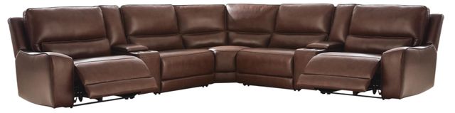 Signature Design by Ashley® Silverbrooke 7-Piece Canyon Power Reclining Sectional with Storage Consoles-0