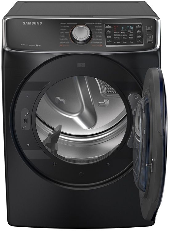 Samsung 7.5 Cu. Ft. Fingerprint Resistant Black Stainless Steel Front Load Gas Dryer-1
