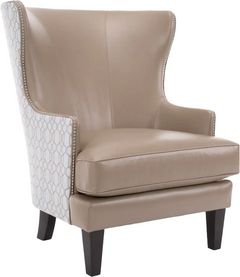 Fauteuil ailé personnalisable en cuir de Decor-Rest® Furniture LTD 3492