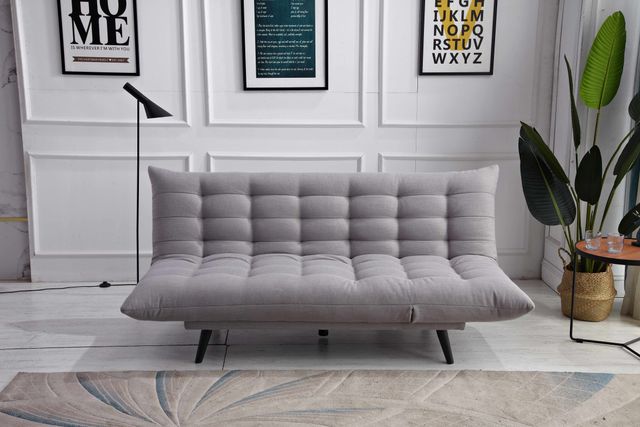 Milton Green Stars Light Gray Multi-Functional Futon Sofa Bed-0