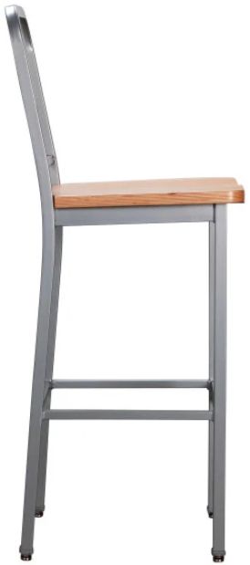 Linon Soren 2-Piece Natural/Silver Barstool Set-4