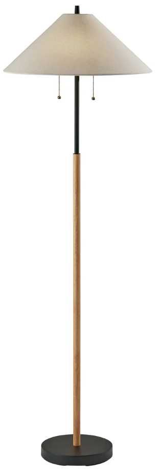 Adesso® Palmer Black Floor Lamp-0