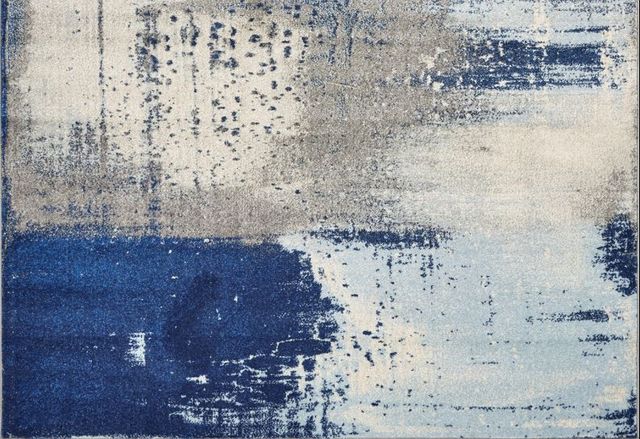 KAS Rugs Watercolors Ice Blue Flow 5'x8' Rug-1