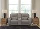 Signature Design by Ashley® Trendsetter Ash Power Reclining Loveseat with Audio Seating-1