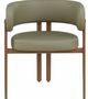 Meridian Furniture Gideon Olive/Walnut Vegan Leather Dining Chair-1