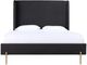 Mazin Furniture Estelle Dark Gray Queen Upholstered Platform Bed-1