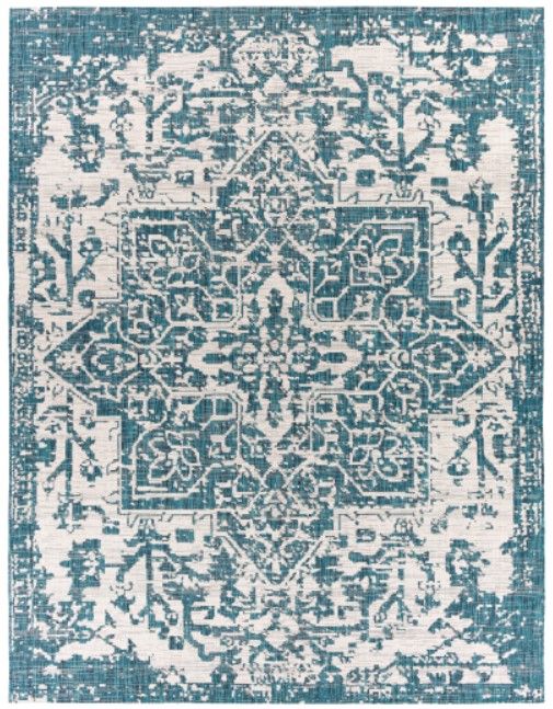 Surya Eagean Light Beige/Teal 4'x6' Area Rug-1