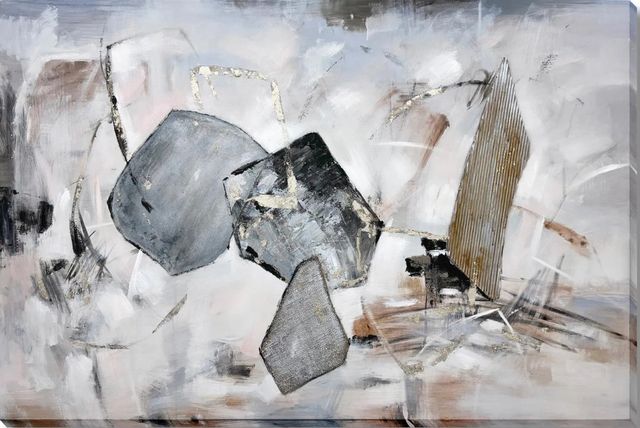 Classy Living Outspoken Platinum Geometry in Motion Wall Art-0