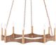 Currey & Company Rope Mallorca Dark Contemporary Gold Leaf/Natural Chandelier-0