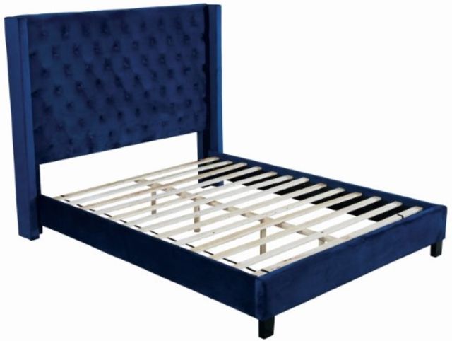 Furniture of America® Ryleigh Navy Eastern King Panel Bed-1