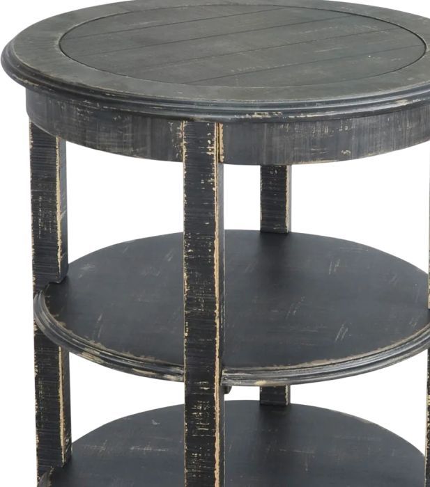Sunny Designs™ Marina Black Sand Round Side Table-3
