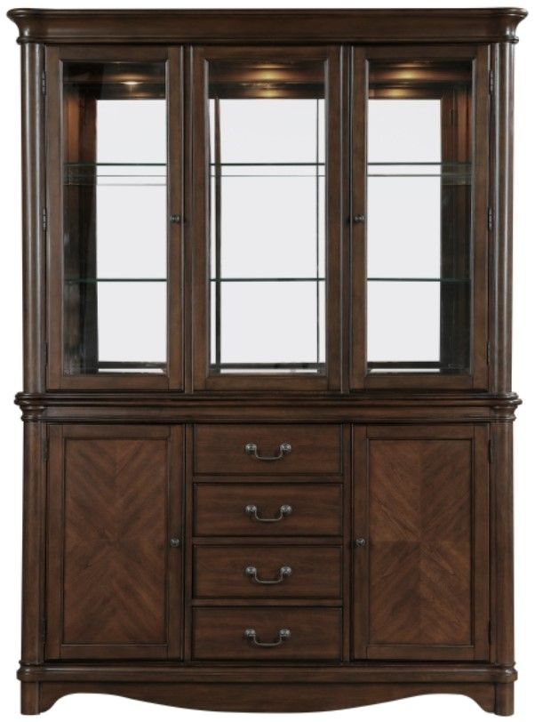 Homelegance® Rexford Cherry Buffet and Hutch-2