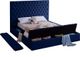 Meridian Furniture Bliss Navy Velvet Full Bed-3