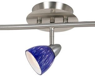 Cal® Lighting & Accessories Blue/Brushed Steel Serpentine Light-1