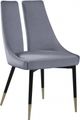 Meridian Furniture Sleek Grey Velvet Dining Chair-0