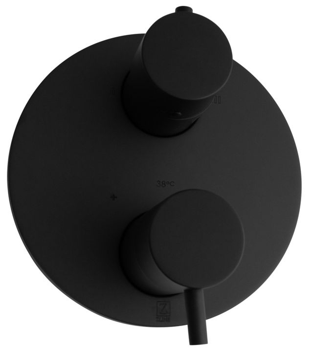 ZLINE Autograph Edition Matte Black Emerald Bay Thermostatic Shower System with Body Jets-4
