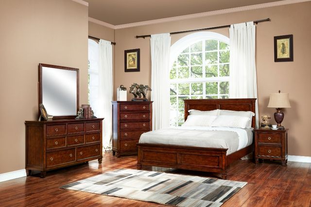 New Classic® Home Furnishings Tamarack Cherry Queen Panel Bed-1