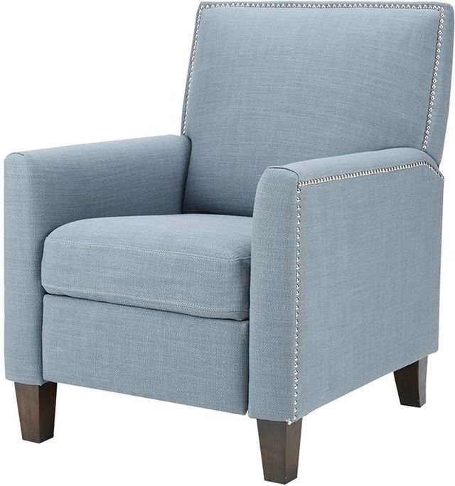 Olliix by Madison Park Blue Miles Push Back Recliner-1