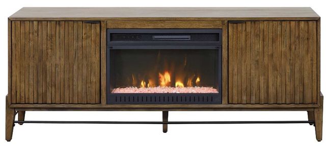 Martin Furniture Delray Dark Golden Brown 72" Fireplace TV Stand-1