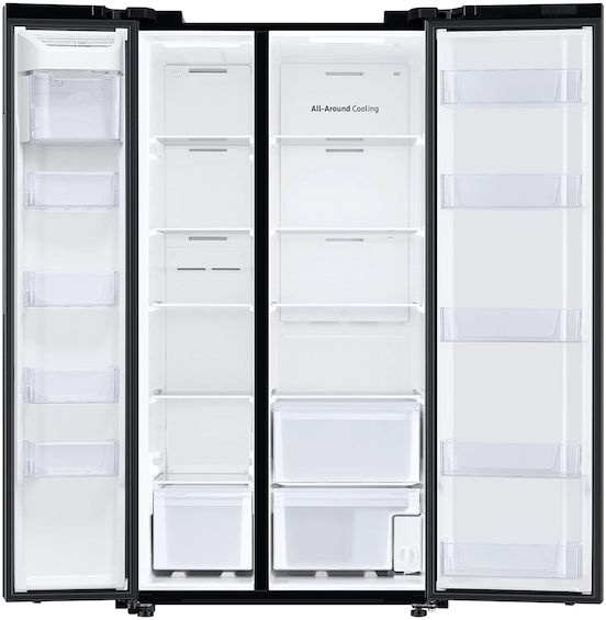 Samsung 28.0 Cu. Ft. Fingerprint Resistant Black Stainless Steel Side-by-Side Refrigerator-1