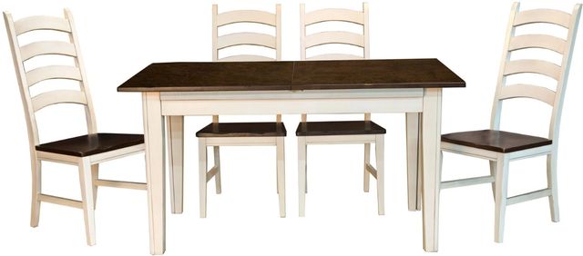A-America® Toluca Cocoa Bean 3-Leaf Extension Table with Chalk Base-2