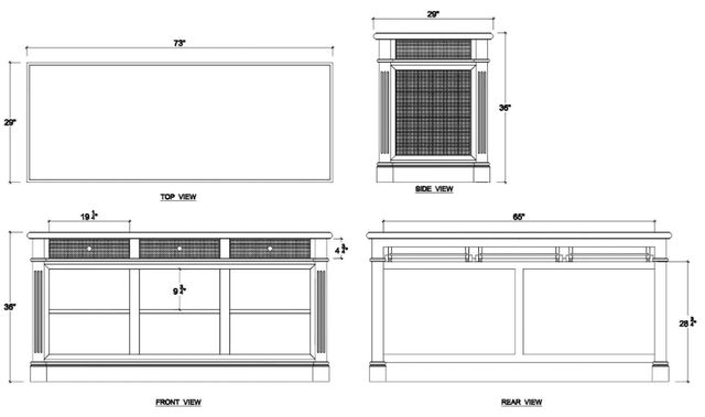 Bramble Customizable Roosevelt Kitchen Island-1